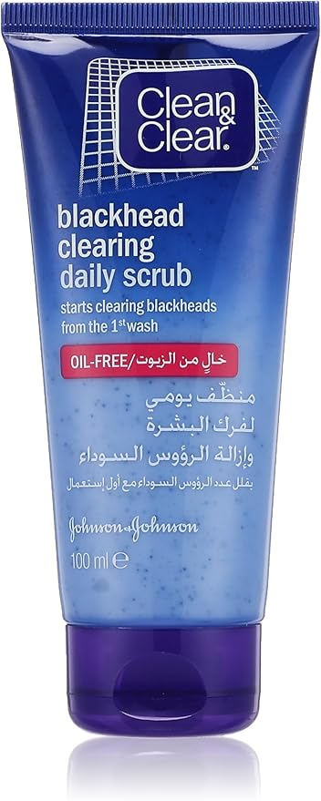 منظف الوجه اليومي لإزالة الرؤوس السوداء من Clean & Clear - 100 مل | تنظيف عميق لبشرة نقية | تقشير وفتح المسام