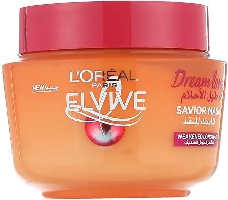 L'Oreal Paris Elvive Dream Length Hair Rescue Mask, 300 مل - علاج مغذي ومنعش للشعر الطويل