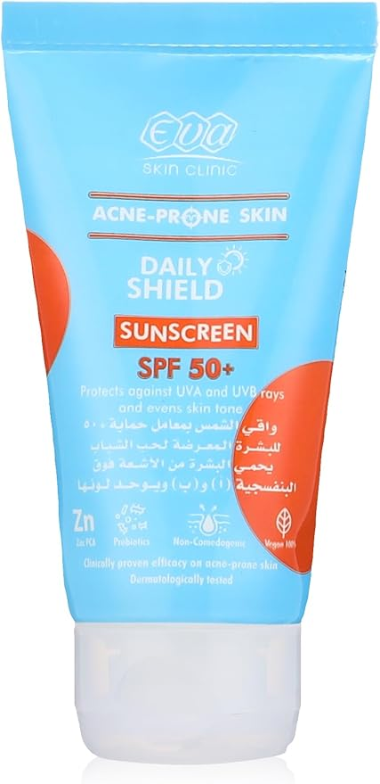 واقٍ من الشمس EVA Skin Clinic SPF 50+ للبشرة المعرضة لحب الشباب، 40 مل - تركيبة خفيفة، غير دهنية